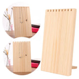 9 Slots Necklace Jewelry Display Board Stand Storage Wooden Desk Decor Ornament