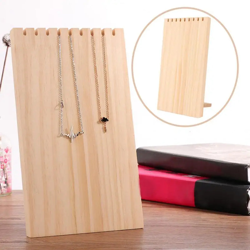 9 Slots Wooden Display Board Stand Storage Organizer