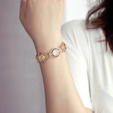585 Rose Bangle Bracelet for Women Girls Vine Patterned Chain