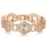 585 Rose Bangle Bracelet for Women Girls Vine Patterned Chain