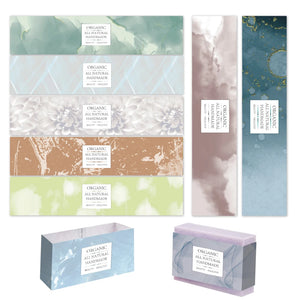 9 Styles Soap Tape, 90pcs Flower Soap Wrappers Vertical Soap Paper Tag