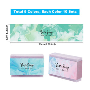 Soap Tape 90pcs Soap Wrappers Vertical Soap Paper Tag Soap Tape Labels Sleeves