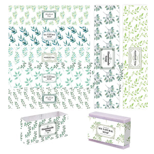 Leaf Soap Wrapper, 90pcs Homemade Paper Wrap Tape Plant Soap Tape Labels