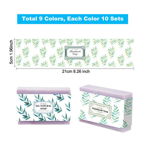 Leaf Soap Wrapper, 90pcs Homemade Paper Wrap Tape Plant Soap Tape Labels
