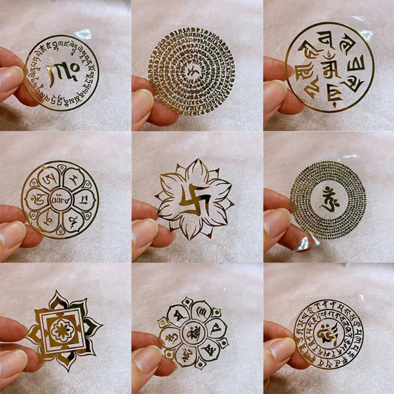 9 Styles Rune Metal Stickers Epoxy Resin Mold Fillings