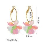 Stainless Steel Irregular Pearl Flower Earrings for Women