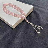 Crystal Rope Chain Muslim Tasbih Prayer Glass Beads Bracelet