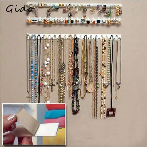 Adhesive Wall Shelf Jewelry Holder Organizer Rack Hooks