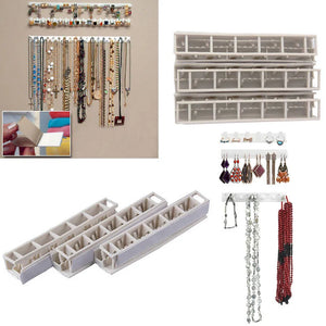 9 in 1 Wall Hanging Shelf Jewelry Display Organizer Rack