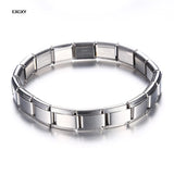 9mm Stainless Steel Bracelet for Women - Silver Charm Bracelet