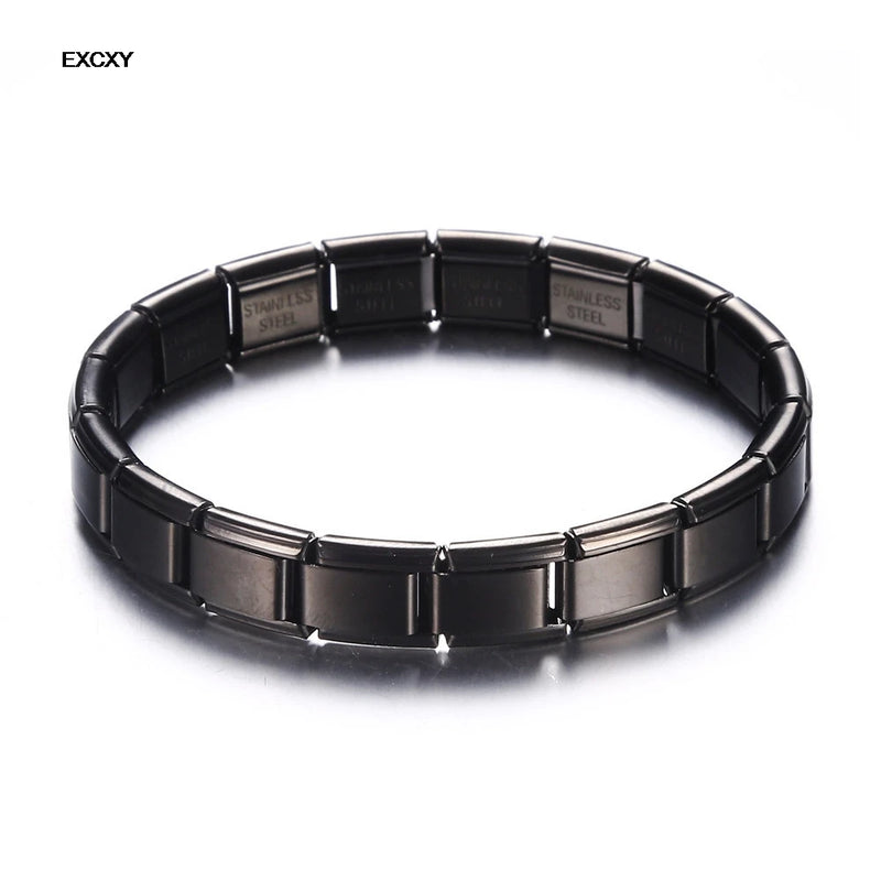 9mm Stainless Steel Bracelet for Women - Silver Charm Bracelet
