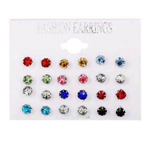 9 Pairs/Set Simulated Pearl Stud Earrings Women Flower Piercing Earring Set