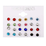 9 Pairs/Set Simulated Pearl Stud Earrings Women Flower Piercing Earring Set