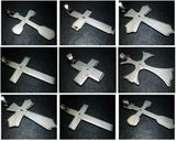 9 pcs Silver Cross Pendant Stainless Steel Men's Punk Jewelry