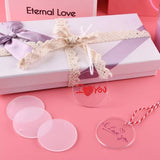 90 Pcs DIY Acrylic Discs Keychain Set with Tassels