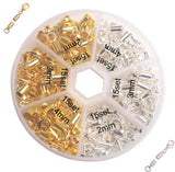 Silver Plated Cord End with Clasp for Leather - 90 Sets