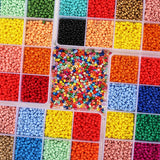 9000PCS 3mm Plastic Spacer Glass Beads Jewelry Making DIY Accessories
