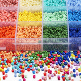 9000PCS 3mm Plastic Spacer Glass Beads Jewelry Making DIY Accessories