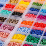 9000PCS 3mm Plastic Spacer Glass Beads Jewelry Making DIY Accessories