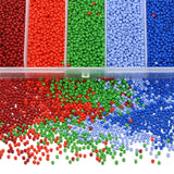 9000Pcs 2mm Czech Glass Seed Beads Set for DIY Jewelry Making