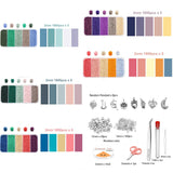 9000Pcs 2mm Crystal Seed Bead Spacer Glass Beads Set