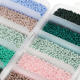 9000Pcs 2mm Crystal Seed Bead Spacer Glass Beads Set