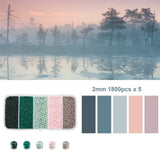 9000Pcs 2mm Crystal Seed Bead Spacer Glass Beads Set