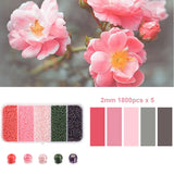 9000Pcs 2mm Glass Seed Beads Charm Czech Crystal Spacer for DIY Jewelry Making