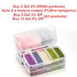 9000Pcs 2mm Glass Seed Beads Charm Czech Crystal Spacer for DIY Jewelry Making