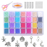 9000pcs 3mm Czech Glass Seed Beads Belt Box Set