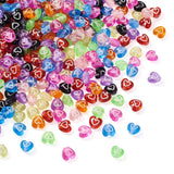 900pcs Heart Shape Acrylic Beads 9 Colors for Jewelry Making DIY