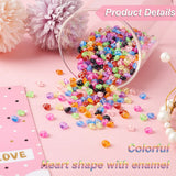 900pcs Heart Shape Acrylic Beads 9 Colors for Jewelry Making DIY