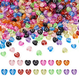900pcs Heart Shape Acrylic Beads 9 Colors for Jewelry Making DIY