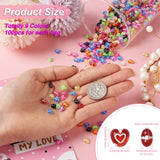 900pcs Heart Shape Acrylic Beads 9 Colors for Jewelry Making DIY
