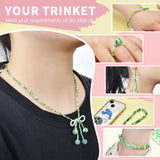 900pcs Green Glass Beads Jewelry Making Kit 8mm Round Beads 4mm Bicone Crystal