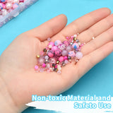 900pcs Pink Glass Beads Jewelry Making Kit