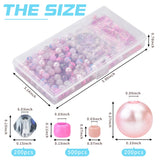 900pcs Pink Glass Beads Jewelry Making Kit