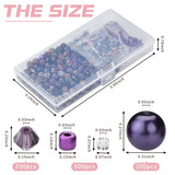 900pcs Purple Glass Beads for Jewelry Making DIY Necklace Bracelet