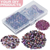 900pcs Purple Glass Beads for Jewelry Making DIY Necklace Bracelet