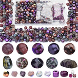 900pcs Purple Glass Beads for Jewelry Making DIY Necklace Bracelet