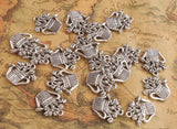 90PCS Antique Silver Bronze Water Bottle Charms
