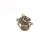 90PCS Antique Silver Bronze Water Bottle Charms