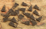 90PCS Silver Bronze Tassel Charm Pendants #92049-92050