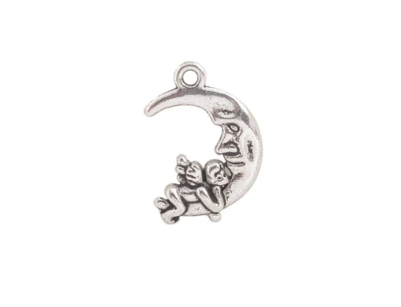 90PCS Moon Angel Charms for Jewelry Making
