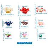 90Pcs Colorful Polymer Clay Flower Plumeria Beads for DIY Jewelry Making