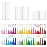 90Pcs DIY Crystal Epoxy Blank Bookmark Mold Transparent Silicone Mold Mould