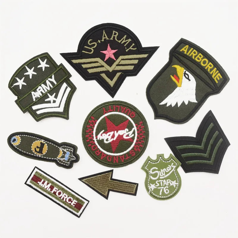 90Pcs Embroidery Patches Textile Patches Arm Bairforce Shoulder Badges