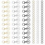 90Pcs Jump Rings Metal Swivel Clasps Lobster Claw Clasps