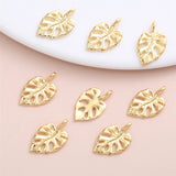 90Pcs Leaf Charm Metal Accessories for DIY Jewelry Making