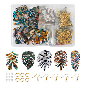 90Pcs Monstera Leaf Earring Kit for DIY Jewelry Making